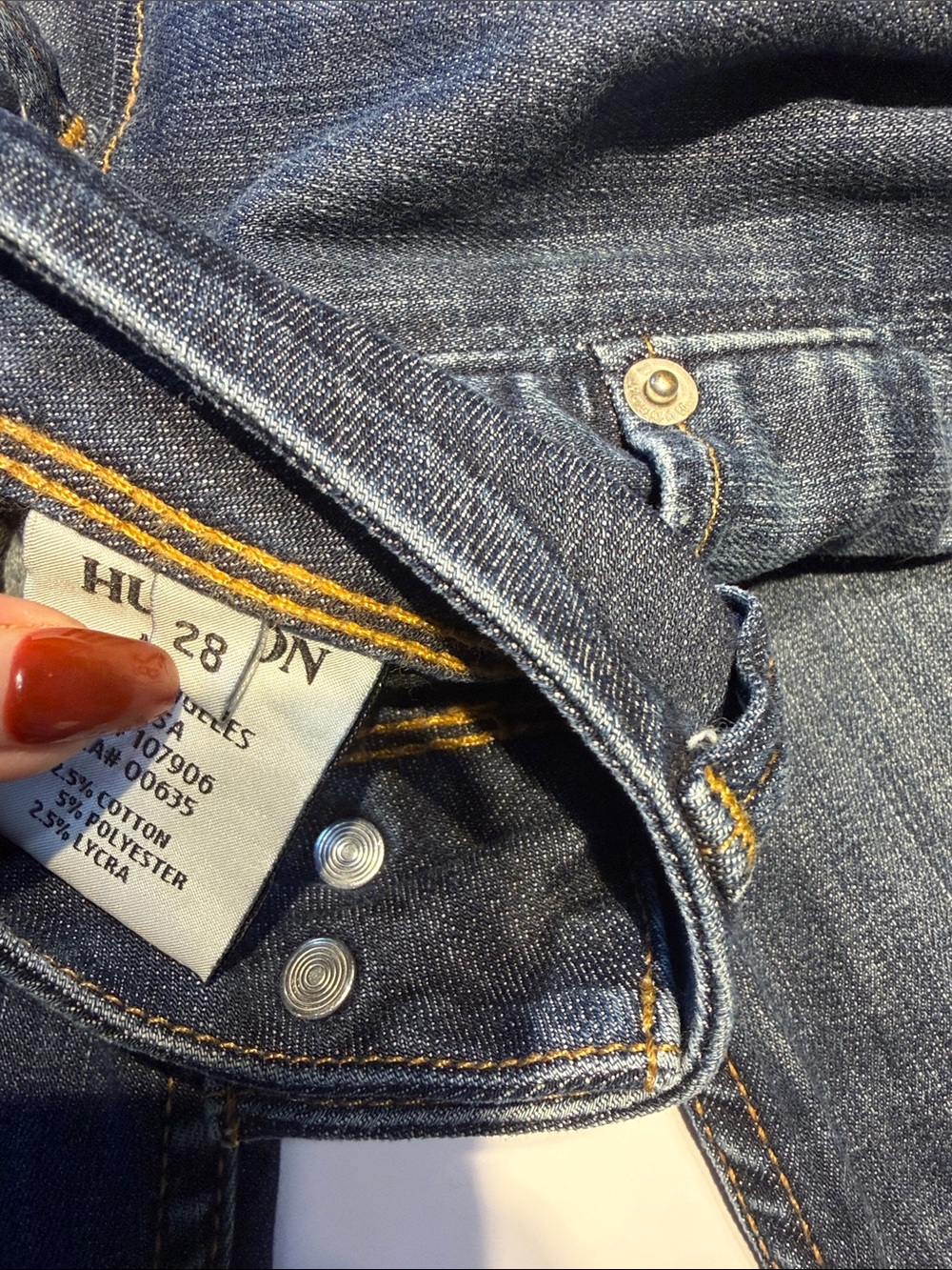 Hudson Collin Flap Mid Rise Skinny Jeans Sz 28 - Picture 14 of 17